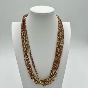 Elegant Multi-Strand Beaded Necklace